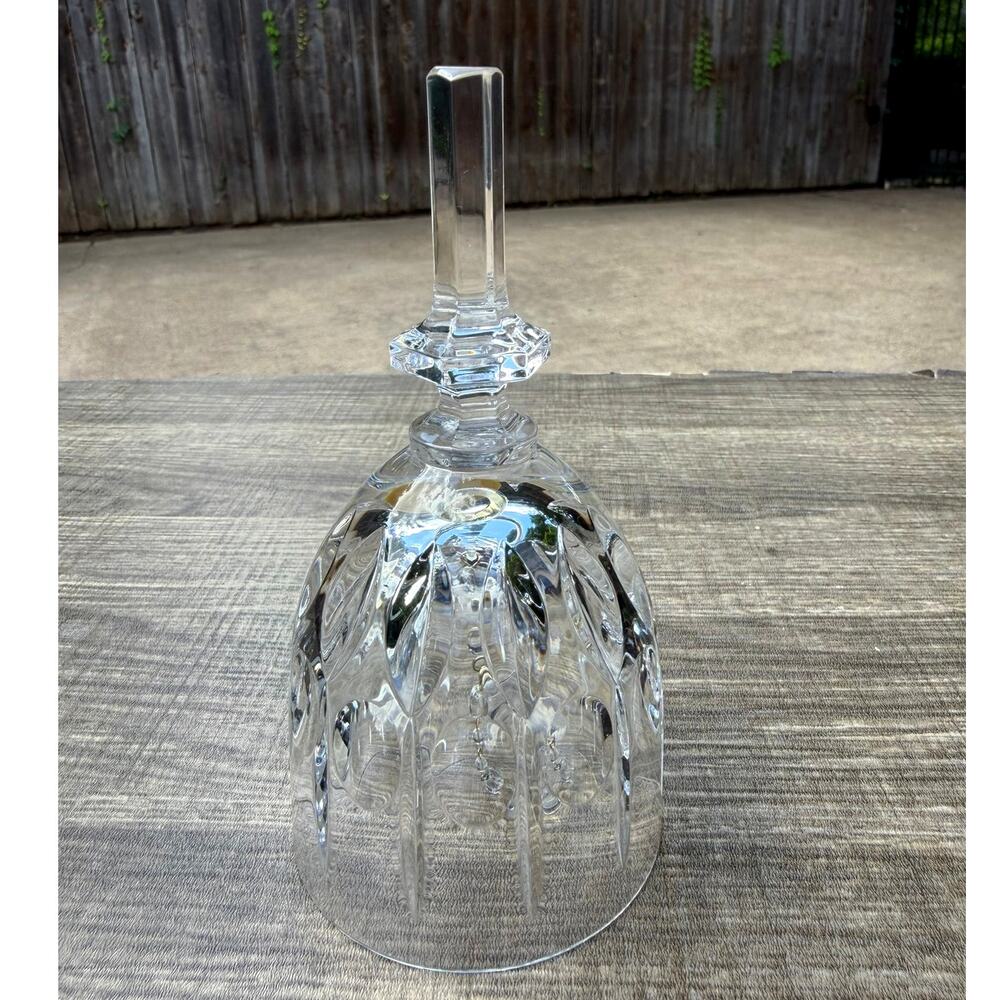 Bleikristall Bavaria Germany Vintage 24% Lead Crystal Bell Faceted Handle